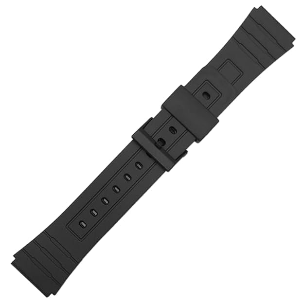 Image of 18mm Compatible with CASIO F-91W F-91WG F-91WM F-94WA F-93W F-105W F-106W F-28W, Adjustable Band with Pin Buckle. (Check Third Image For Referance)