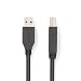 Produktbild NEDIS USB-Kabel - USB 3.2 Gen 1 - USB-A Stecker - USB-B Stecker - 5 Gbps - Vernickelt - 2.00 m - Rund - PVC - Schwarz - Box