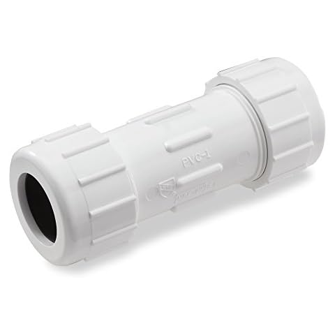 King Brothers Inc. CPC-2000 2-Inch Compression PVC Compression Coupling, White Cover