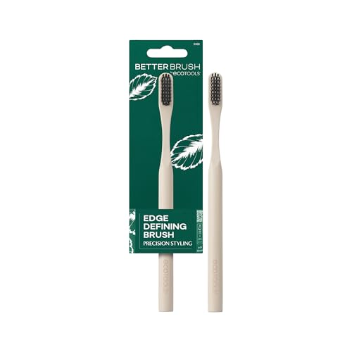 Image of EcoTools Edge Defining Hairbrush, For Precision Styling, Tame Edges, Baby Hair, & Frizz, Dense Synthetic Bristles, Small Brush Head To Style Hairline, Renewable Bamboo, Cruelty-Free, 1 Count