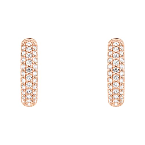 MSBLUE® Unisex Round Three Row Pavé Moissanite Hoop Earrings | Rhodium Finished Hypoallergenic | Perfect for Male and Female, Gift, Anniversary2