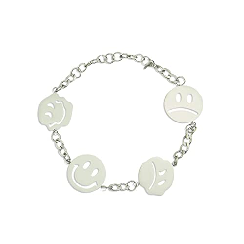 Aiwanto Smiley Emoji Face Happy Face Charm Bracelet