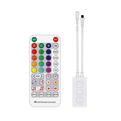 Controlador LED de música DC5-24V con salida dual para tiras RGB direccionables