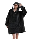 Solvienne Wearable Blanket Hoodie, Men Women Soft Flannel with oversized Pocket Christmas Halloween Cozy Lounge Wear