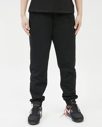 Pantalones deportivos para mujer Pro Standard en algodón negro con puños ajustados 2