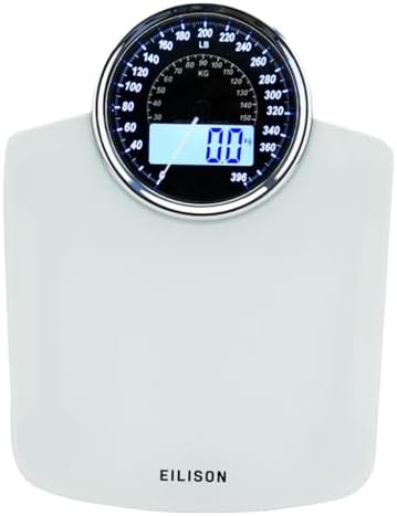 EILISON 2-in-1 Digital & Analog Bathroom Scale, 400 lbs, Large Display