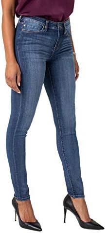 Liverpool Womens Abby Skinny High Performance Denim Pants, Blue, 6