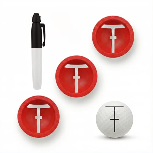 AIUAIP Golf Ball Alignment Tool Set, 3-Pack Ball Marker with