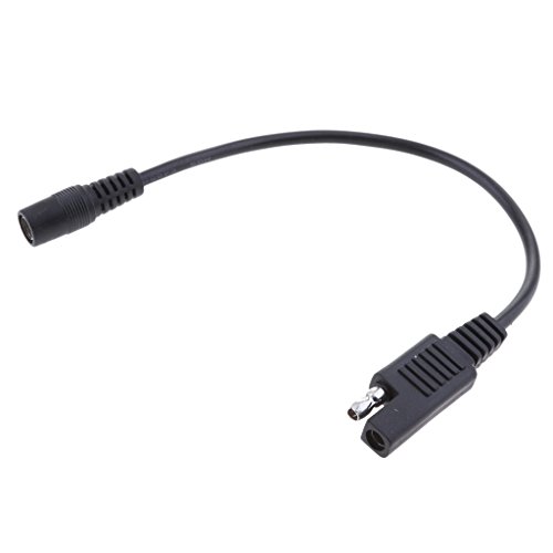 Homyl Adaptador térmico para motocicleta de 20 cm SAE para DC 5,5 mm x 2,1 mm coaxial fêmea 20 AWG