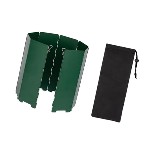 Milageto Barreira de Vento para Fogão Portátil em Atividades ao Ar Livre, Verde