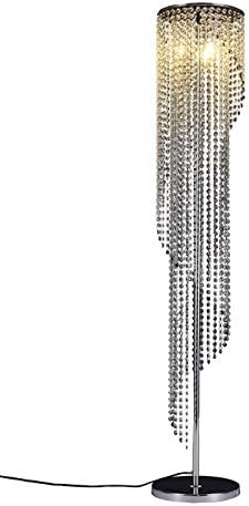 Surpars House Silver Crystal Floor Lamp S Shape Chrome Finish