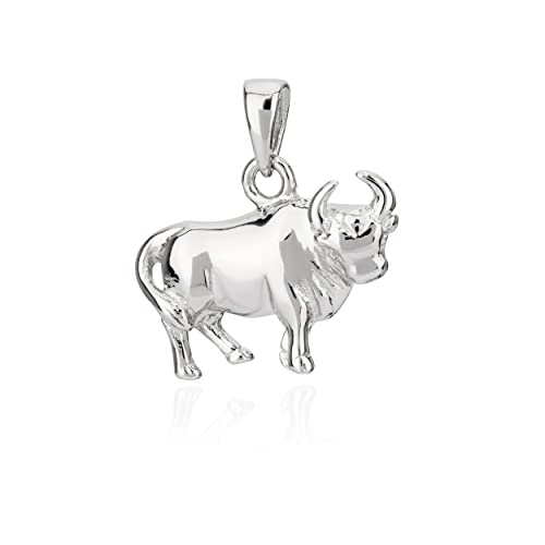 NKlaus Kettenanhänger klein Sternzeichen Stier 925 Silber 11x15mm Horoskop Zodiak 11307