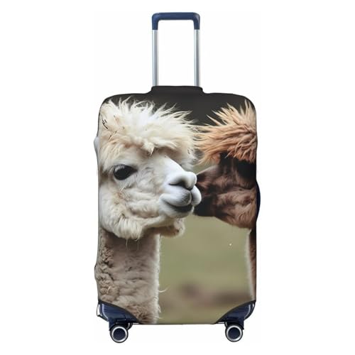 Travel Luggage Cover Fashion Suitcase Protector Funny Alpaca Spandex Baggage Covers Washable Suitcase Covers Anti-Scratch Luggage Cover Protectors Fits 18-32 Inch Suitcases X-Large