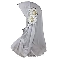 Yaqeen Girls Hijab 1-7 yrs Children Scarf islamic Headscarf Instant Kids Ideal for nursery, Party, madrassa\u2026 (White)