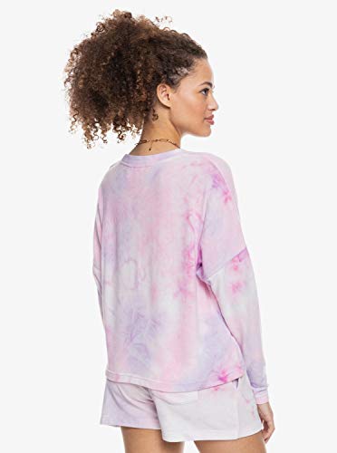 Roxy Womens Sunshine Spirit Cosy Long Sleeve Tie-Dye Top Pullover Sweater, Orchid Petal No Flowers Fly T, Large Us #TOP2