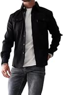 [Stylish Shirt Jackets ] - Stay cozy and chic with our trendy shirt collection. Effortlessly upgrade your style while welcoming the of seasons. [Premium Fabric] - The material of the men's shirt jacket is a cotton blend, making it lightweight and bre...