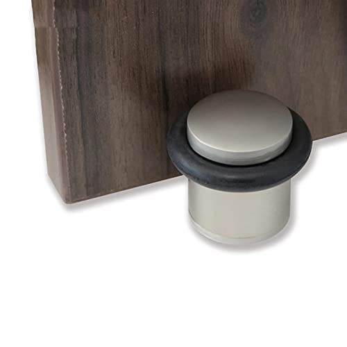 Tope de puerta de suelo metálico con amortiguador de goma de 41 mm de diámetro 4