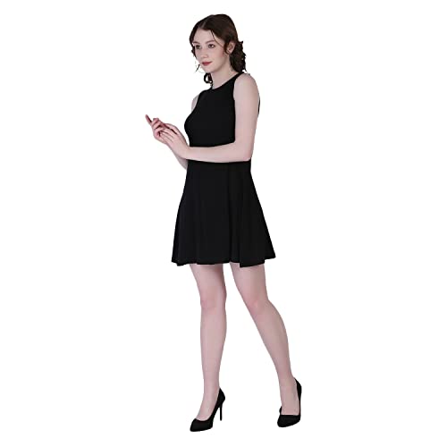 Image of Leriya Fashion Dresses for Women || Stretchable Ribbed Sleeveless Plain one piece for Girls || Beautiful Dress Perfect for Outing || Picnic || Events Wear mini Dress for Women