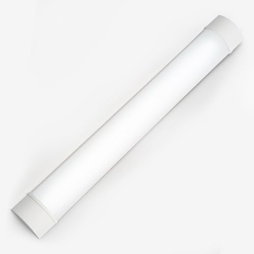 Sundertech® LED Batten Light 2FT 4FT, Integrated Tube Light Cool White 6500K for Kitchen Office Shed Cellar (2FT_60 cm 17 W)