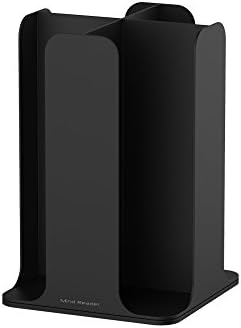 Mind Reader Cup and Lid Organizer Carousel, 4 Compartment, Black, 7.75 x 12 x 7.75