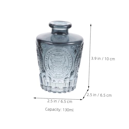 Bouteilles diffuseur verre gris sculpte pour parfum maison x4