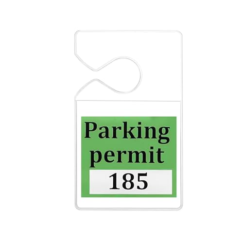 Support de permis de stationnement transparent pour rétroviseur intérieur de voiture