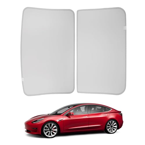 BASENOR Tesla Model 3 Sunshade Front & Rear Glasdach Sonnenschirme Top Fenster