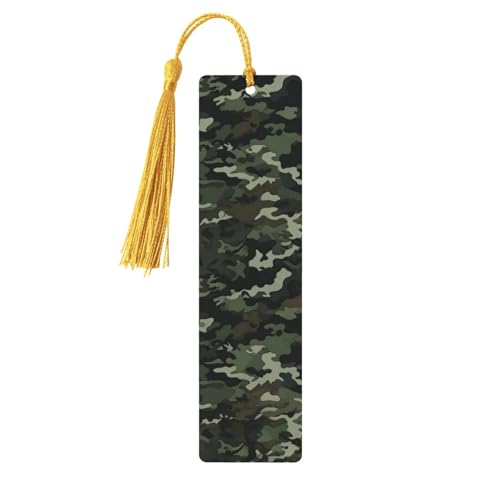 木製しおり メンズ レディース パーソナライズ 木製彫刻 ブックマーク タッセルペンダント付き 迷彩ブックマーク ブック愛好家 誕生日プレゼント 学生 教師 ギフト