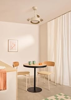 CREATE / WIND CLEAR LAMP/Ventilatore da soffitto con luce sabbia con telecomando / 40W, Silenzioso, Ø55 cm, 6 velocità, pale retrattili, funzione estate-inverno, luce LED 3 temperature