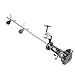 Pneumatic Stainless Steel Paint Mortar Mixer, 50 Gallon with Clamp Mount, 1/2HP 2000RPM Variable Speed with Silencer for Industrial Use