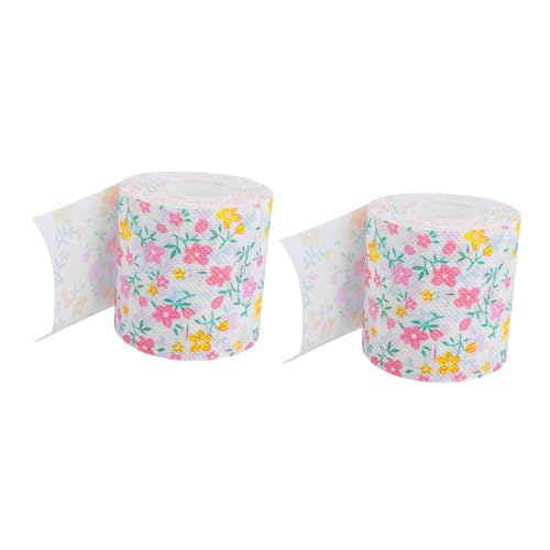 Papel higiénico de colores estampado rosa Milisten absorbente para el hogar