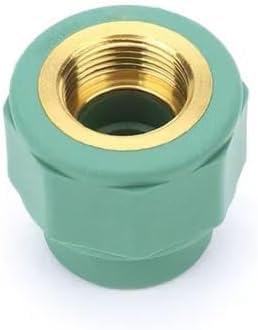 EMIRIX PPR Female Reducer Socket – PPR Pipe Fitting with Brass Thread Insert – Durable, Leak-Proof Plumbing Connector for Hot & Cold Water Systems (6, 32mm X 3/4'')
