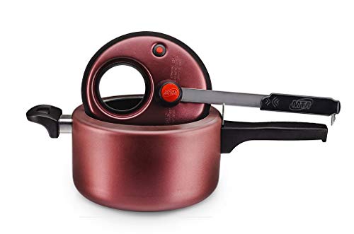 Panela De Pressão Andiaderente Cereja 3L Tampa Com Visor 6021 Mta, MTA