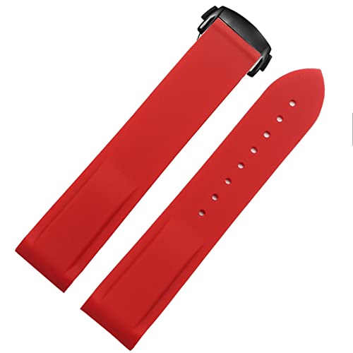 Bracelet de montre en silicone bicolore finition premium pour Omega 21mm
