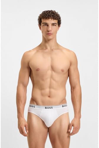 BOSS herenslips wit, maat L, 100% katoen, comfortabele herenonderbroek, set van 1 - Afbeelding 3