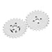 2 Pieces 24 Tooth Sprockets for Industrial Robot - 52 mm x 6.8 mm Zinc Alloy Toothed Chain Gear Compatible with Zhouyu 0.250 Inch Steel Chain Drive System Power Transmission