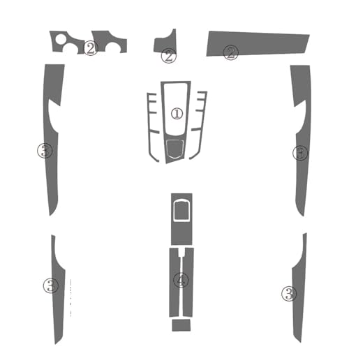 Autocollant de moulage Panamera argent pour consoler rayée 3D