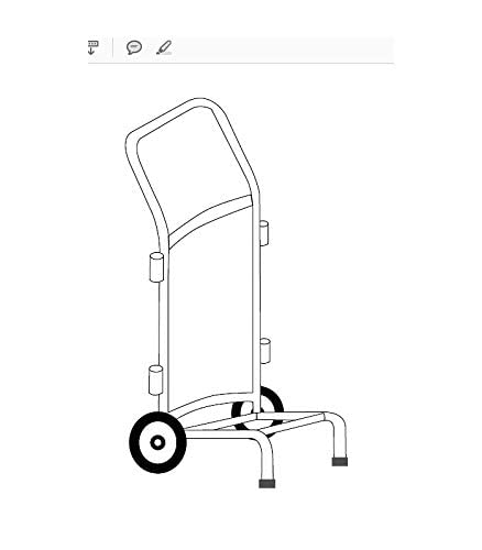 Náyade System Street Cleaning Cart Eco Plus- Carro de Limpieza viaria + Cubo Azul y Tapa 120 Lt.