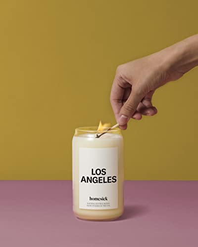 Homesick Premium Scented Candle, Los Angeles - Scents Of Orange, Bergamot, Rose, 13.75 Oz, 60-80 Hour Burn, Natural Soy Blend Candle Home Decor, Relaxing Aromatherapy Candle #TOP6