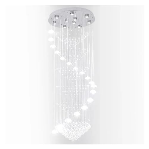 Lustre escalier long design moderne pour eclairage hall et salon