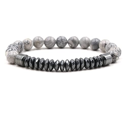 Bracelets de perles en pierre de 8 mm avec fil élastique de 19 cm de qualité