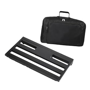 [Large Pedal Design]:This pedal board has enough space to place multiple pedals to meet the various needs of electric guitar players [Material]:Guitar pedal board made of quality alloy material,lightweight and sturdy for pressure resistance [Design]:...