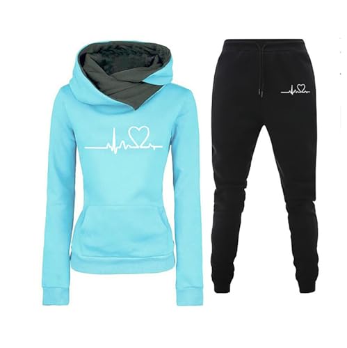 Conjunto Mujer, Conjunto Mujer Vestir Dos Piezas Pantalon Leopardo Pantalones Chándal Chandal Baratos Ropa Gym Leone Deportiva Running 2 Turquesa L