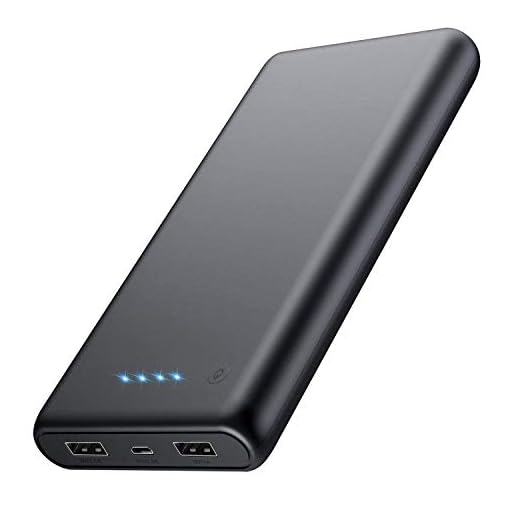 HETP Batería Externa para Móvil 24800mAH Power Bank Ultra capacidad Cargador Portátil con 2 Puertos Salidas USB Alta velocidad para Smartphone Dispositivos Android Tabletas y Más