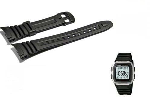 Resin Flexible Watch Replacement Compatible with CASIO 3239 W-96H-1A 2A 9A Strap Band