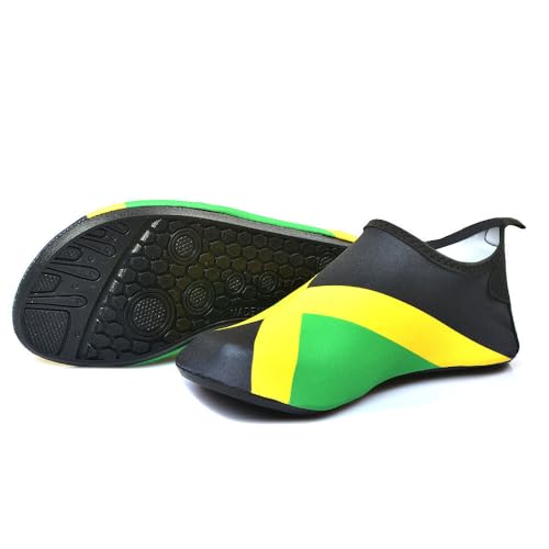 Water Shoes for Women and Men Quick-Dry Swim Beach Shoes for Outdoor Surfing Yoga Exercise Jamaica Flag Caribbean Reggae Rasta4