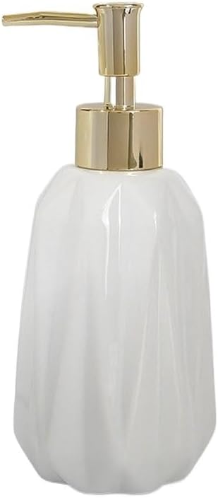 Hand Soap Bottle Stylish Modern Ceramic Soap Dispenser Lotion Refill Bottle Shampoo Shower Gel Bottle Suitable for Bathroom Or Kitchen Detergent Dispenser，A