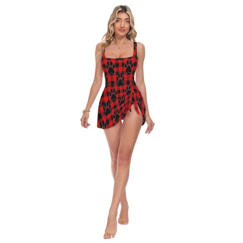 Maillot de bain col carré élégant et gainant à motif graphique pour silhouette sculptée
