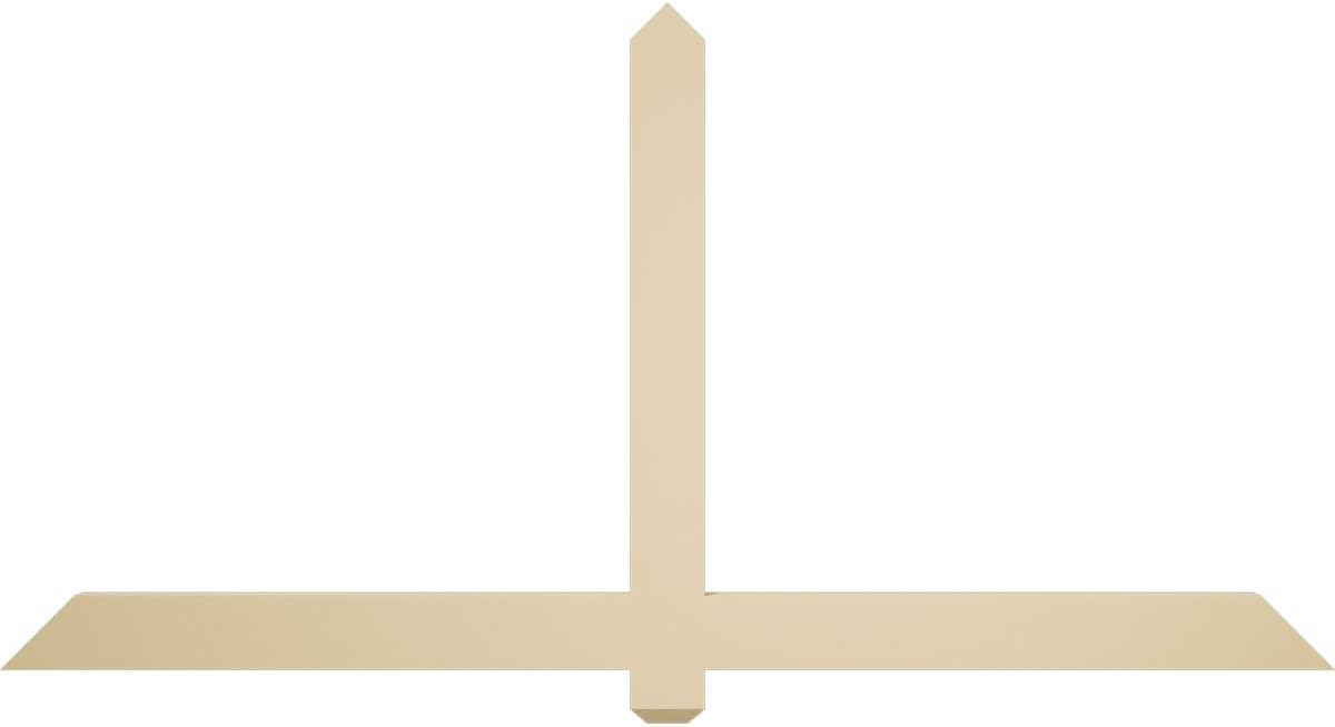 72"W x 36"H x 2"D x 4"F, 12/12 Pitch, Eugene Signature Urethane Gable Bracket, Primed Tan