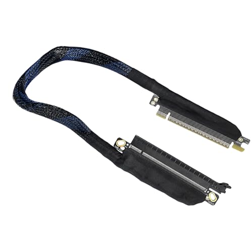 CHIZISX �n�C�X�s�[�h PCIe5.0 X16 ���o���O���t�B�b�N�X�J�[�h���C�U�[�P�[�u�� 180�x�p�x�f�U�C�� �V���o�[�R�[�e�B���O�ړ_�t��